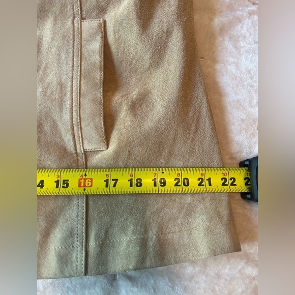 Vintage Esprit Soft Suede Leather Tan Fringe Jacket Womens L Cowgirl Ranch Lux - Picture 7 of 15